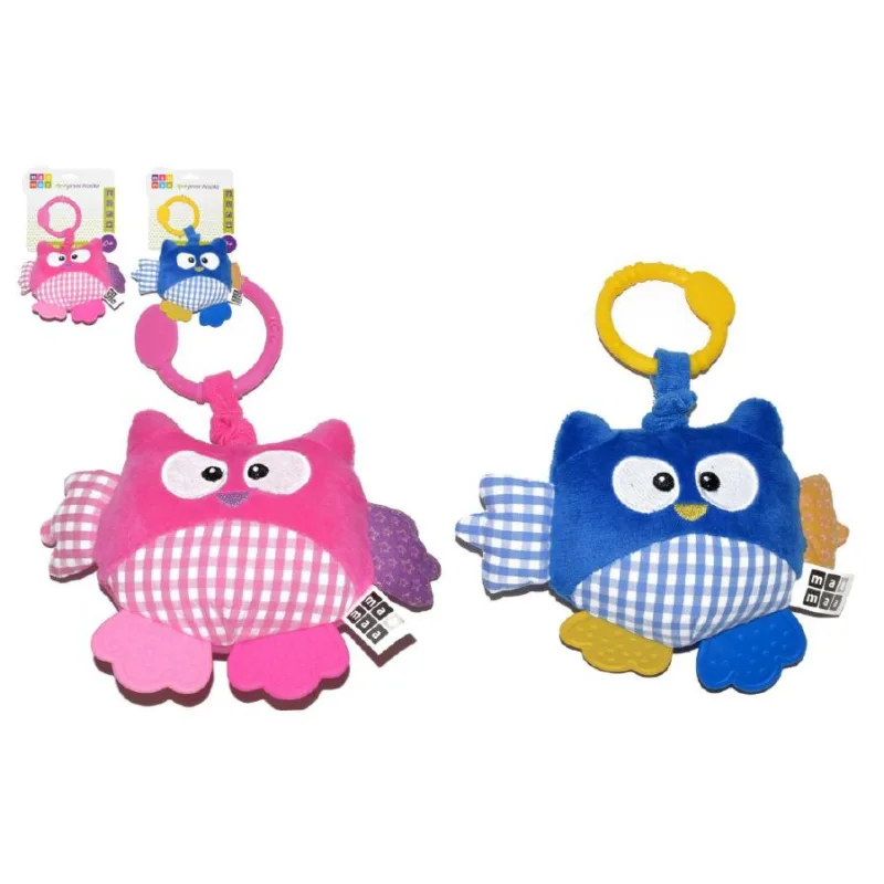 Wiky Sova vibrující nad postýlku chrastítko plyš 21cm asst 2 barvy na kartě