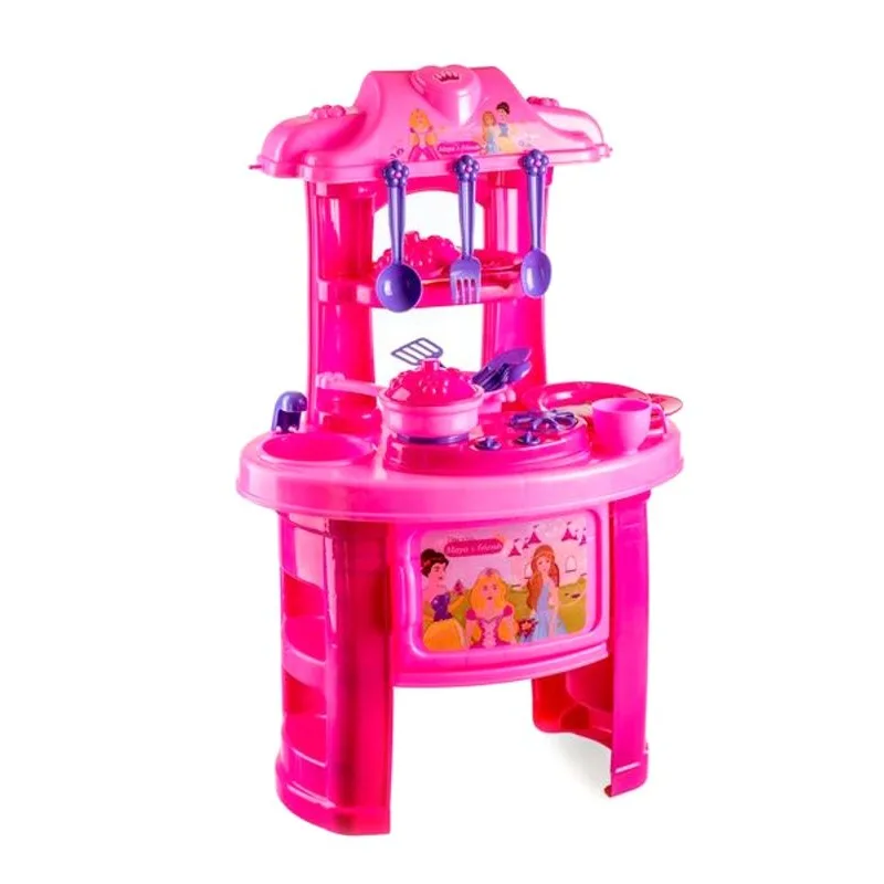 Dětská plastová kuchyňka s příslušenstvím, 70x45x28 cm
