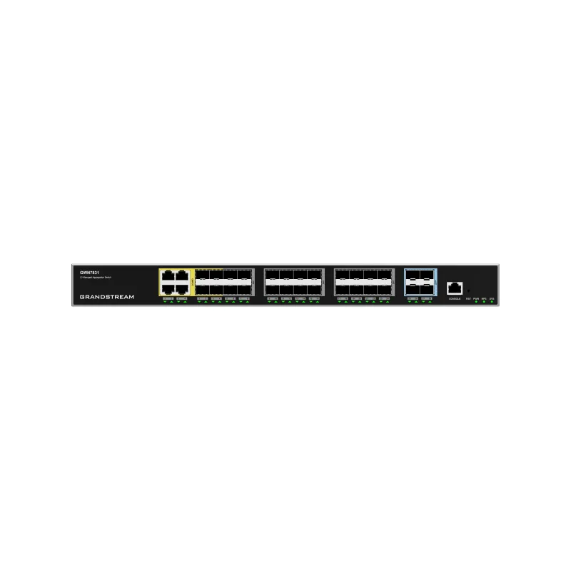 Grandstream GWN7831 Layer 3 Managed Network Switch 24 SFP / 4 SFP+ / 4 GbE porty GWN7831