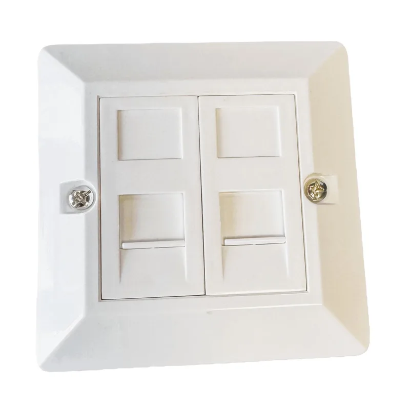 DATACOM Neosazená zásuvka na omítku pro 2 keystone protiprachová 2224