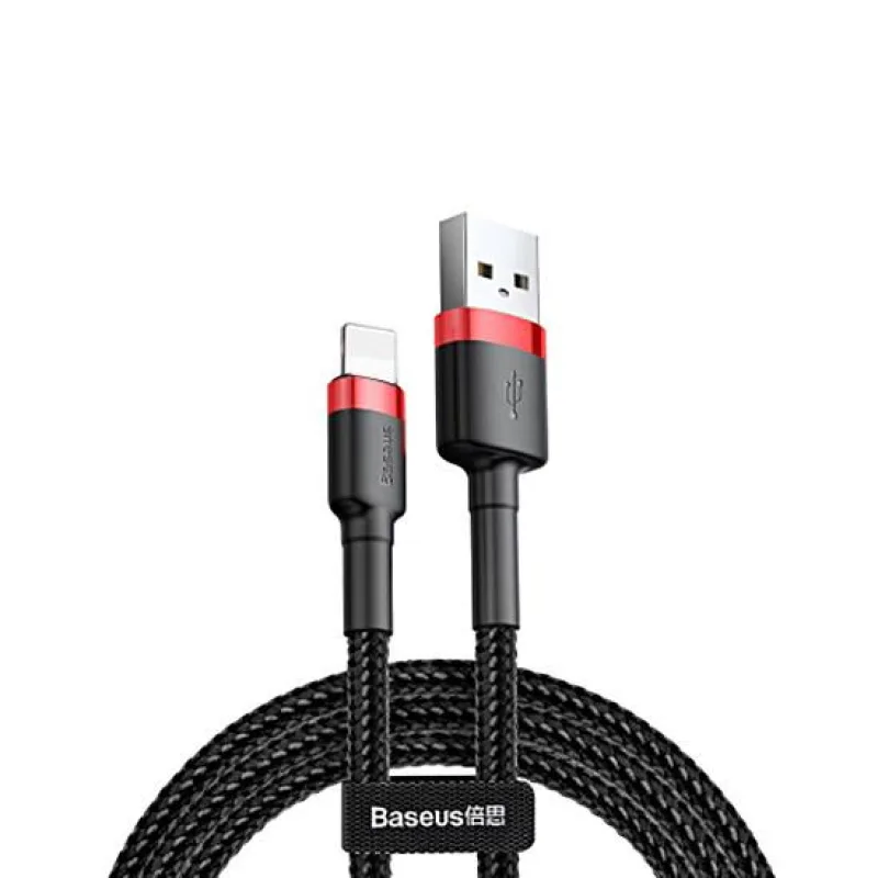 NONAME Baseus datový kabel Cafule Lightning 2m 1,5A červeno-černý 6953156275027