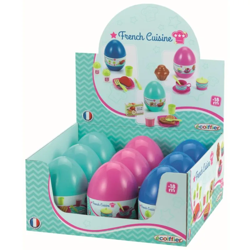 Ecoiffier Hra na role Ecoiffier Egg s jedálenskou súpravou, DP9, 3 druhy