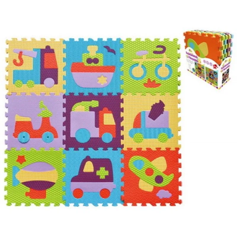 Pěnový koberec doprava 9 dílů, 30x30x1 cm