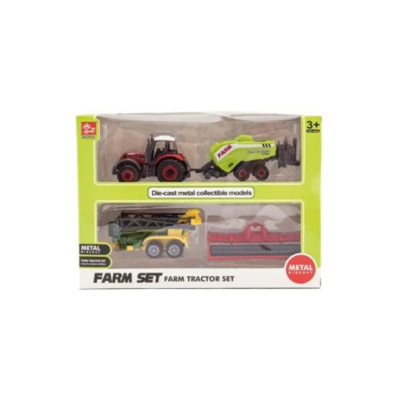 Sada zemědělských strojů, plast - 21x15x6cm
