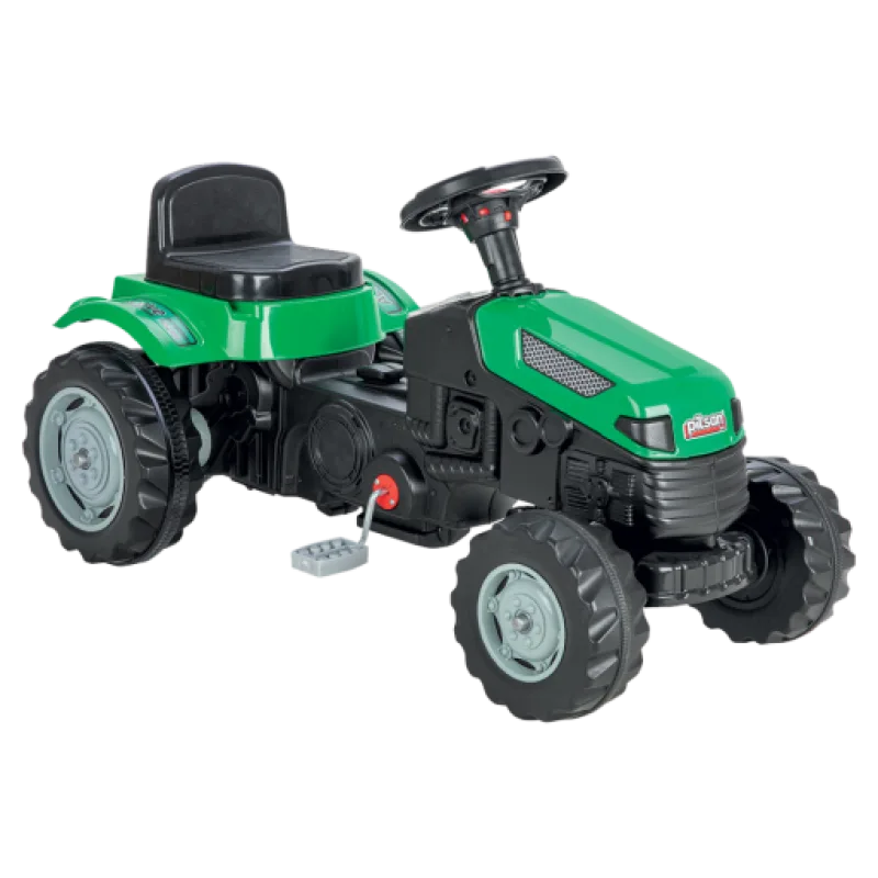 Pilsan Šlapací traktor Farm s volantem zelený