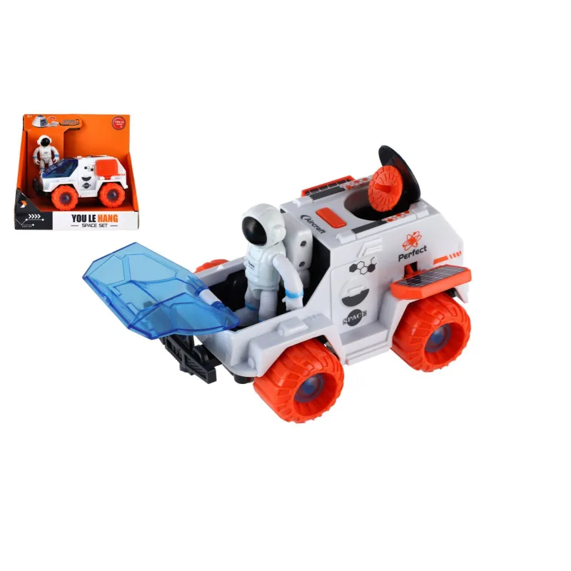 Teddies Auto vesmírné s astronautem plast 9x13cm na setrvačník v krabici