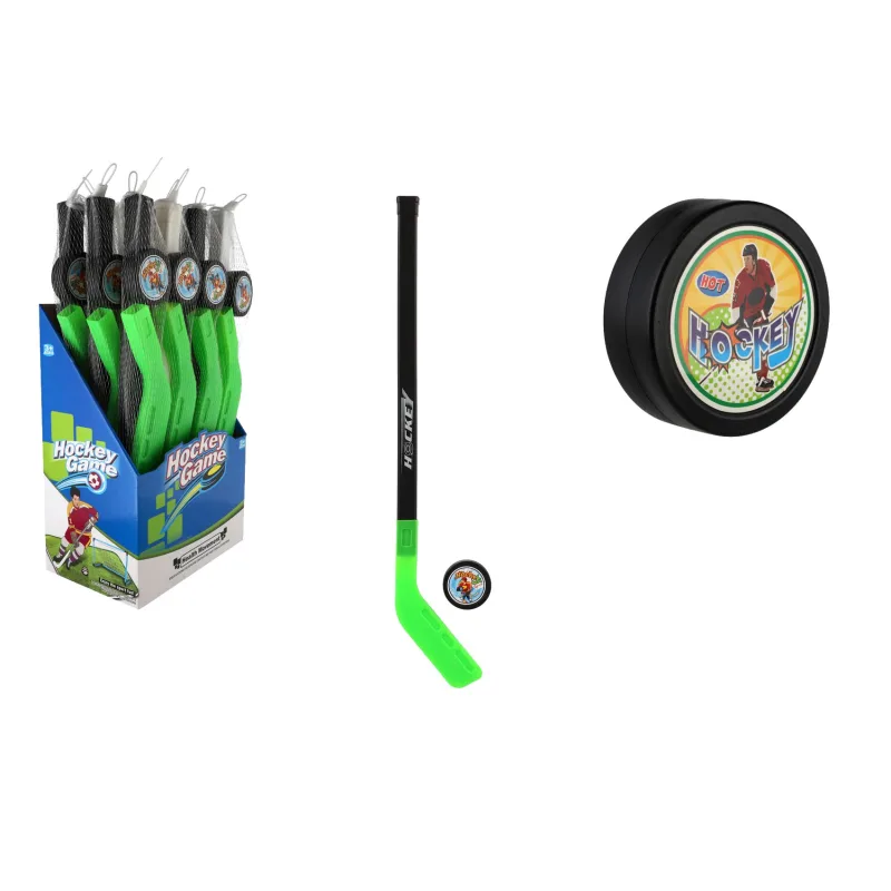 Teddies Hokejka s pukom plast 74cm 2 farby