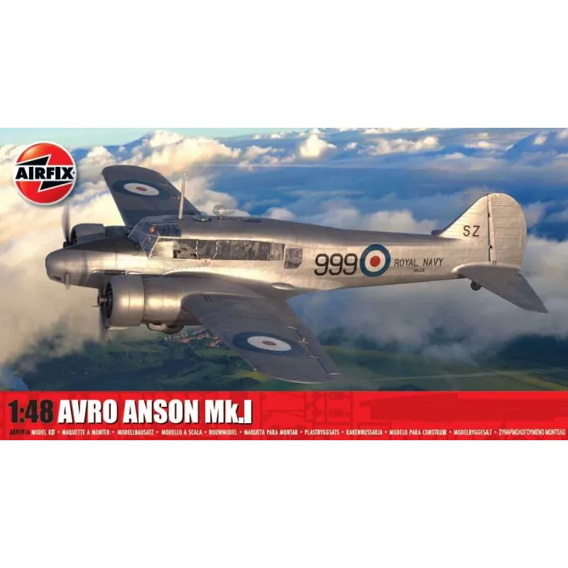 Airfix Classic Kit lietadlo A09191A - Avro Anson Mk.Ja (1:48)