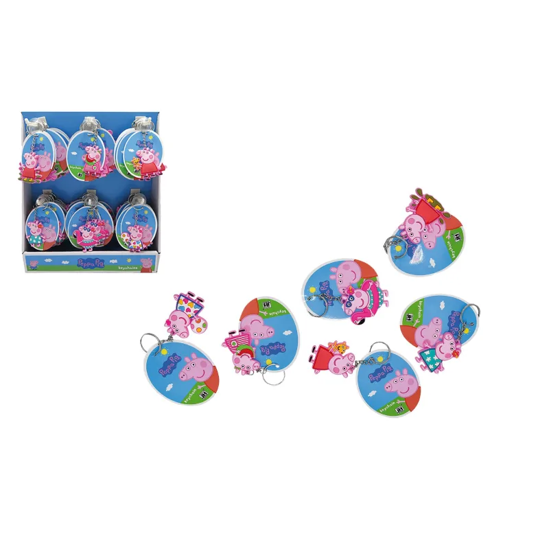 Jiri Models Kľúčenka/Prívesok 3D Prasiatko Peppa/Peppa pig guma 10 cm na karte