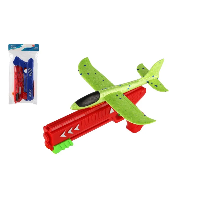 Teddies Letadlo vystřelovací pěnové s pistolí 26cm 2 barvy