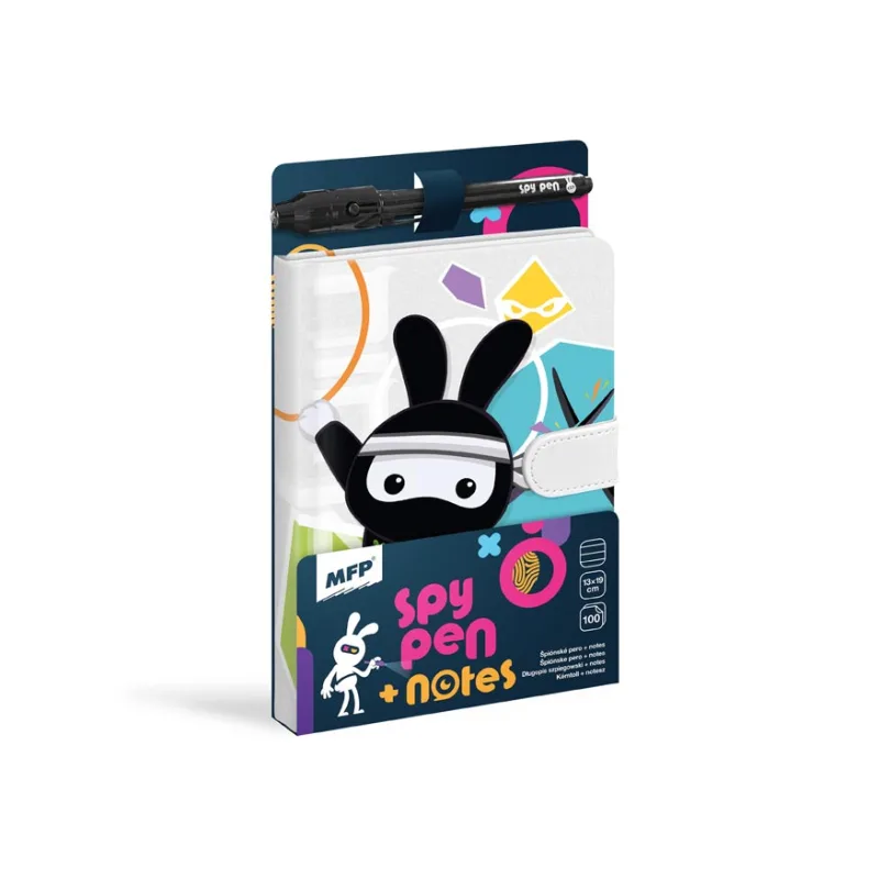 MFP Rappa Poznámkový blok Rappa s magnetom SPY NOTES - čierny