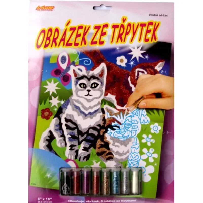 ArtLover obrázek ze třpytek - Kočky