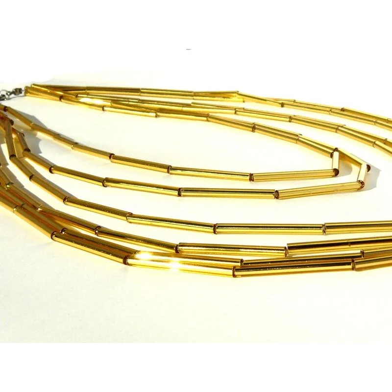 Náhrdelník z korálků Zlatý vodopád