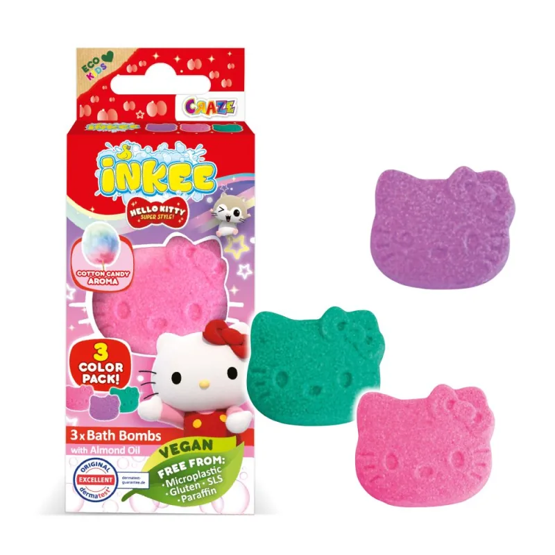 Amenity AB INKEE - Mini pack šumivé bomba - Hello Kitty