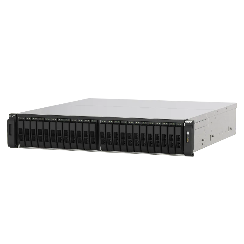 QNAP TS-h2490FU-7232P-256G (EPYC 3,2GHz, ZFS, 256GB ECC RAM, 24x 2,5" U.2, 2x 2,5GbE, 4x 25 GbE) TS-h2490FU-7302P-256G