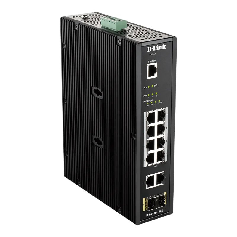 D-Link DIS-200G-12PS Industrial L2 smart manage POE switch DIS-200G-12PS