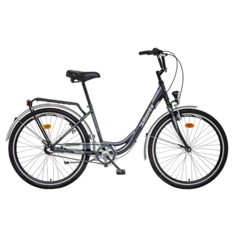 LIBERTY Městské jízdní kolo Avenue 26" 3 spd. 2026 antracitové, Přední vidlice Odpružená