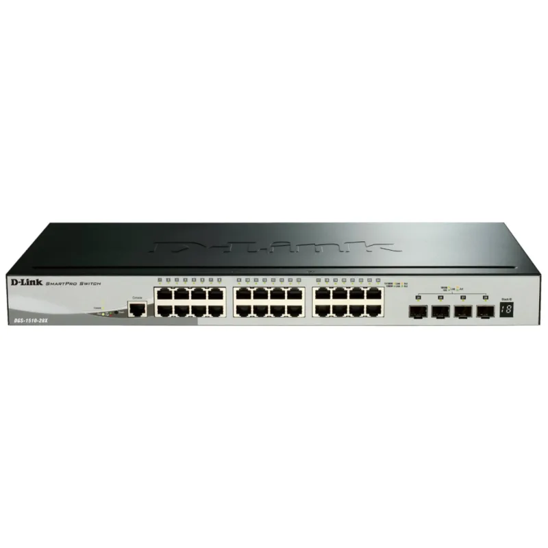 D-Link DGS-1510-28X 28-Port Gigabit Stackable Smart Managed Switch including 4x 10G SFP+ DGS-1510-28X/E