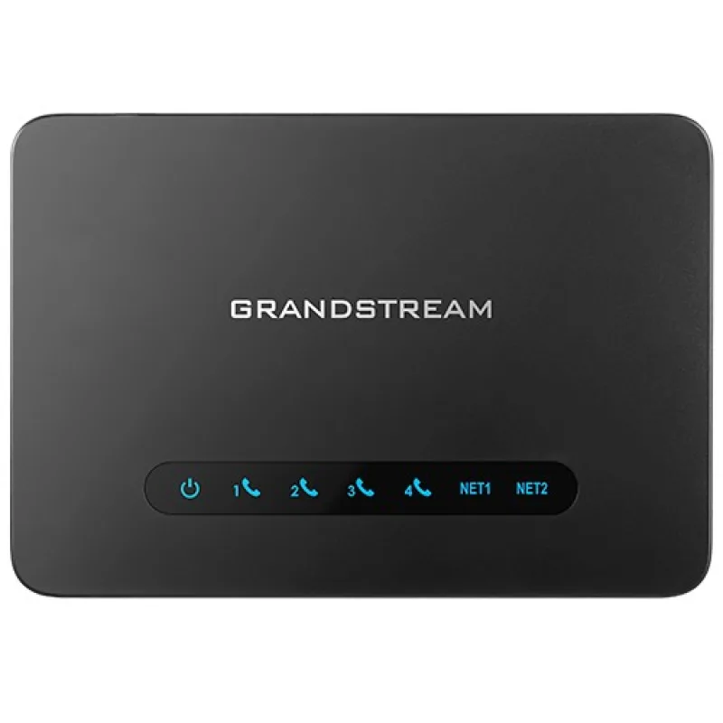 Grandstream HT814 V2 (ATA), 4x FXS, 2 SIP profily, 1x Gbit LAN, NAT router, 3-cestná konf. HT814_V2