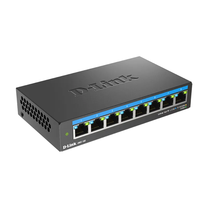 D-Link DMS-108/E 8-port 2.5G Multi-Gigabit QoS IGMP Snooping Switch DMS-108/E