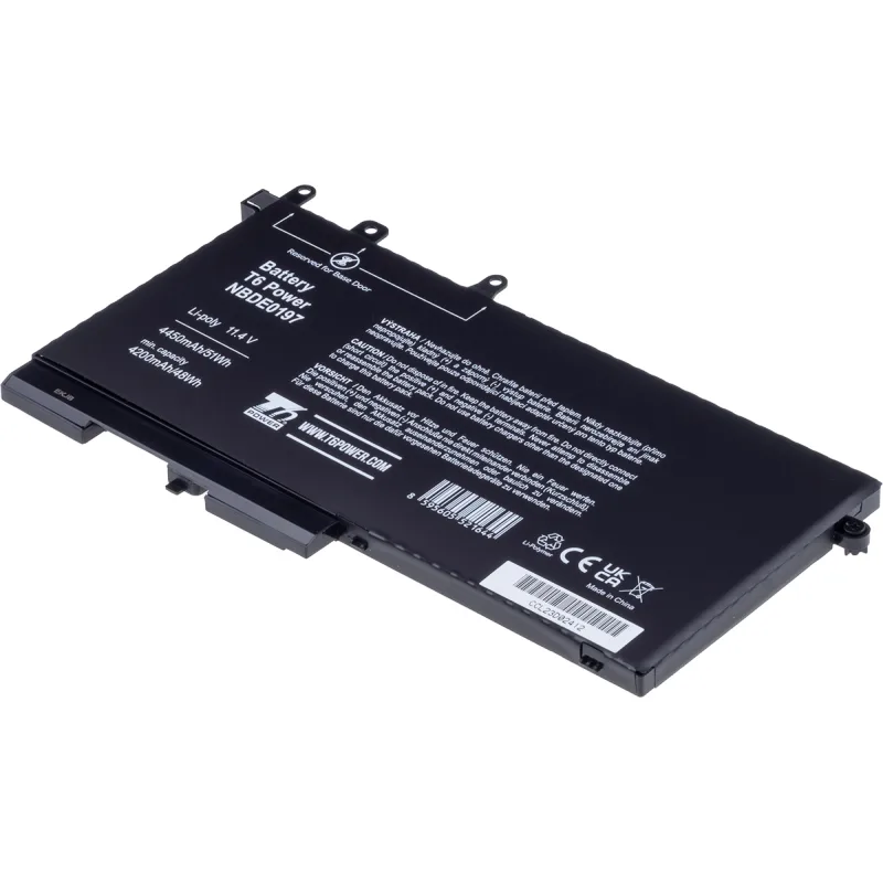 Baterie T6 Power pro Dell Latitude 5280, 5290, 5480, 5490, 5580, 5590, 4450mAh, 51Wh, 3cell, Li-pol NBDE0197
