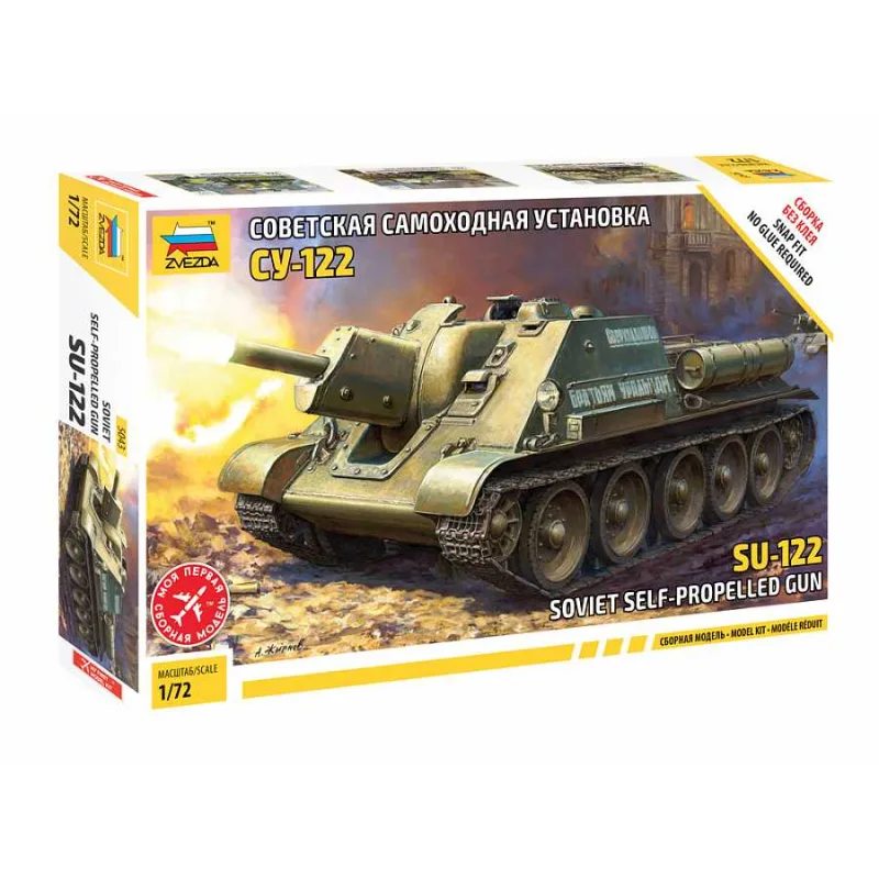 Zvezda Model Kit tank 5043 - SU-122 Soviet Tank Destroyer (1:72)