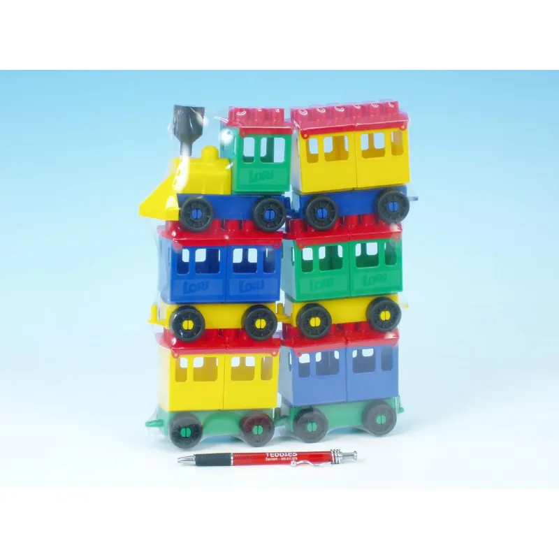 LORI Stavebnica LORI 8 vlak + 5 vagónikov plast v sáčku 20x26x5cm