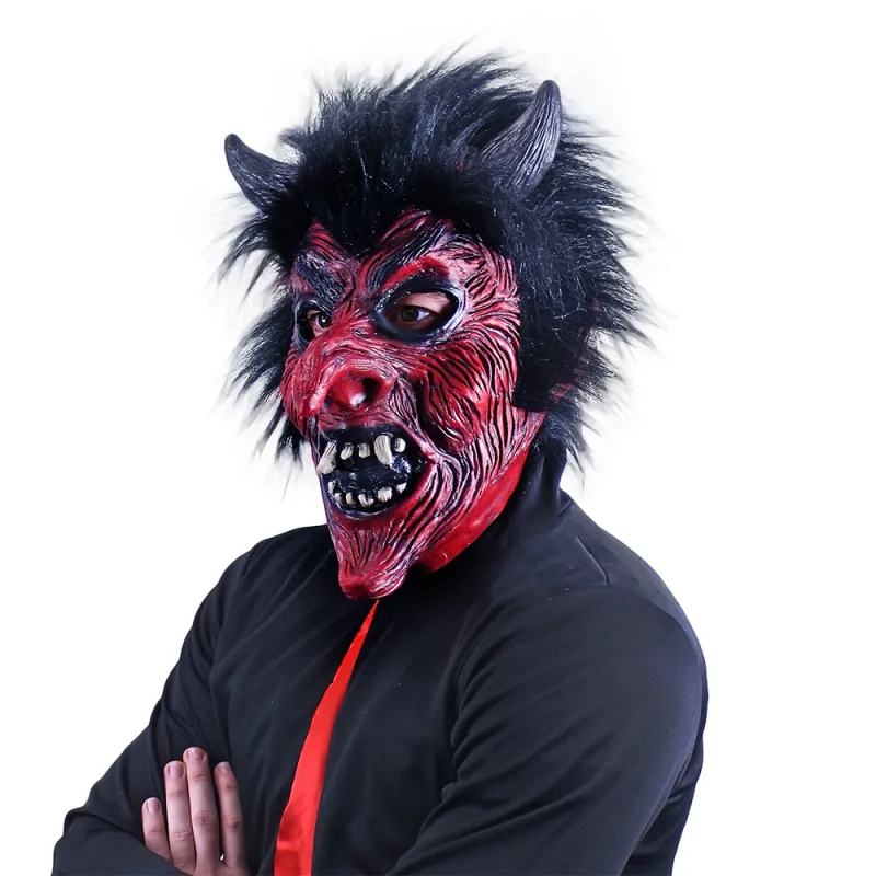 Rappa Maska čert s vlasmi dospelá