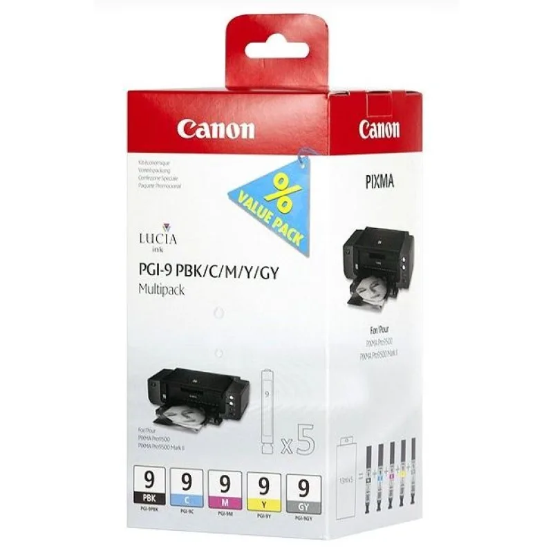 Canon PGI-9 PBK/C/M/Y/GY Multi Pack 1034B013