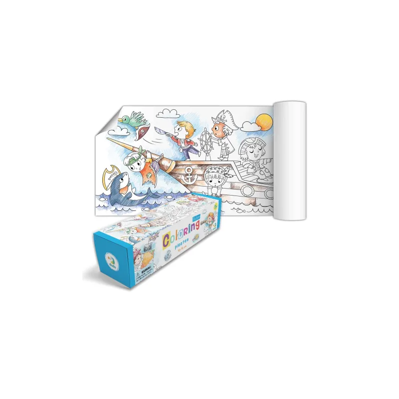 DODO Plagát na vyfarbovanie piráti 70x16cm v krabičke 19x5x5cm