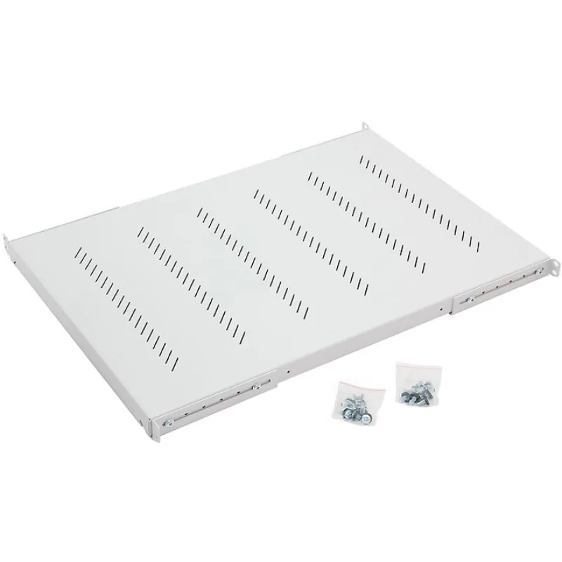 TRITON 19"police H4 perforovaná 1U/650mm,max.150kg šedá RAC-UP-650-H4