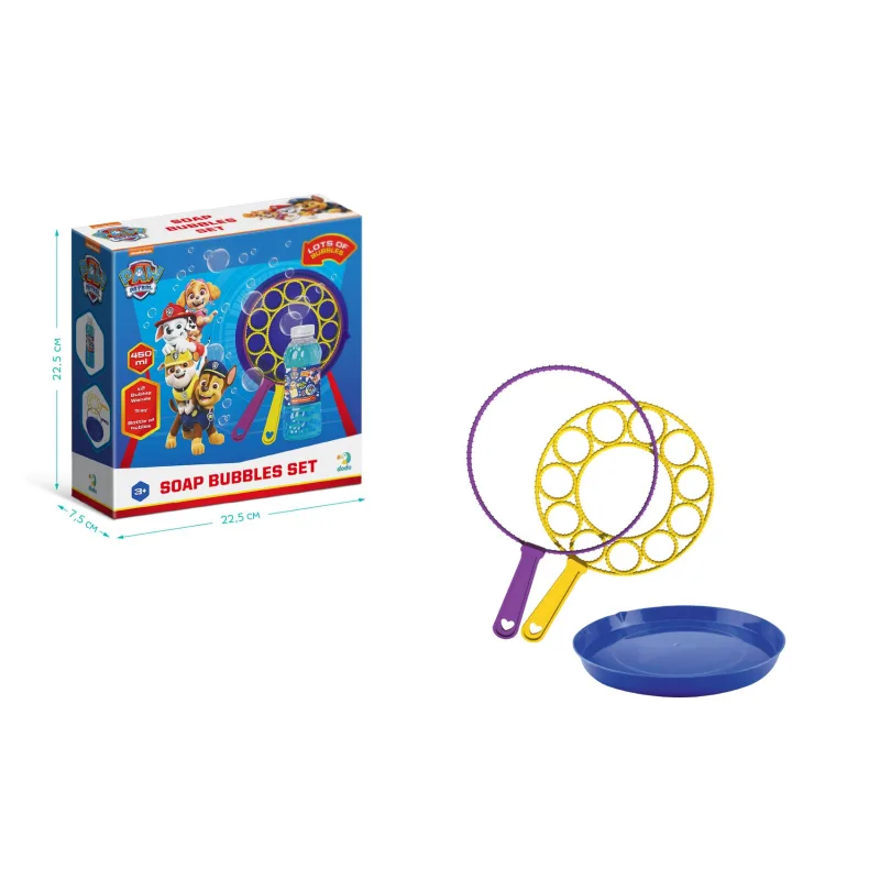 DODO Bublifuk Labková patrola/Paw Patrol sada na tvorbu bublín + náplň 0,45L v krabici 23x23x7,5cm