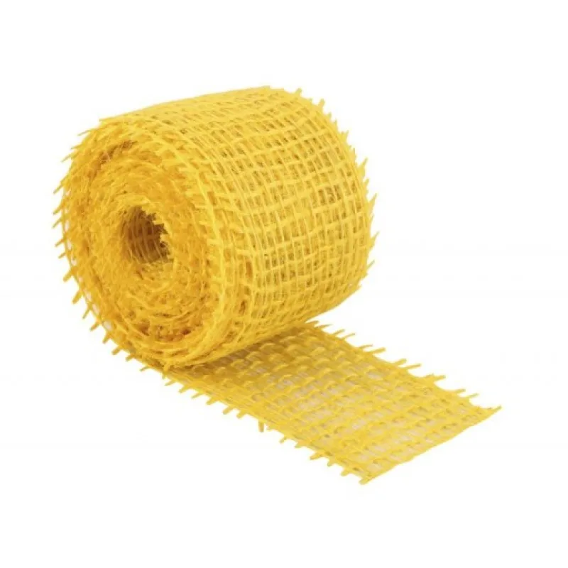 Jutová dekorační stuha žlutá, 3m