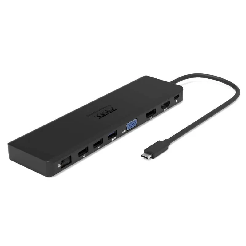 NONAME PORT CONNECT Dokovací stanice 11v1, 1x4K, RJ45,HDMI,Display Port,VGA,USB-C 100W, 4xUSB-A,micro/SD 901906-W