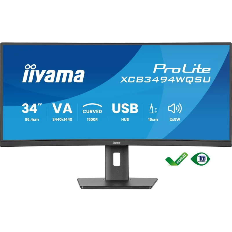 iiyama ProLite/XCB3494WQSU-B1/34"/VA/wQHD/120Hz/0,4ms/Black/3R XCB3494WQSU-B1
