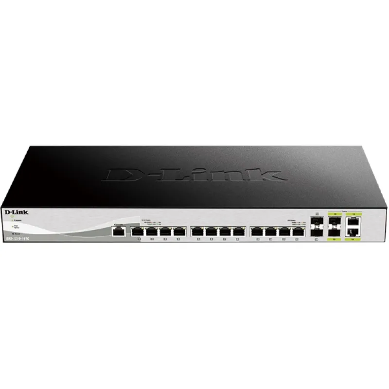 D-Link DXS-1210-16TC Smart Managed Switch, 12x 10G, 2x SFP+ & 2x Combo 10GBase-T/SFP+ ports DXS-1210-16TC/E