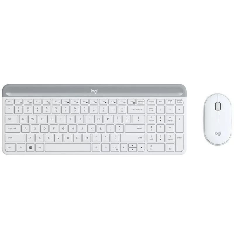 set Logitech slim Wireless MK470 - white, US 920-009205