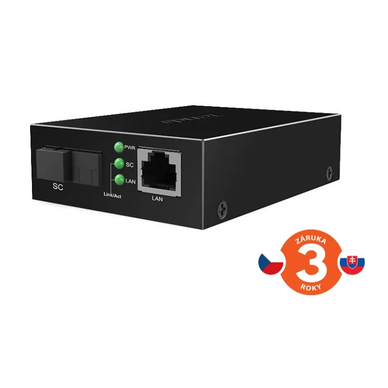 Tenda TFC300A Gigabit Media Converter WDM, SM, Tx 1550nm, Rx 1310nm, 1x SC (UPC), 1x GLAN, 3 km 75012023