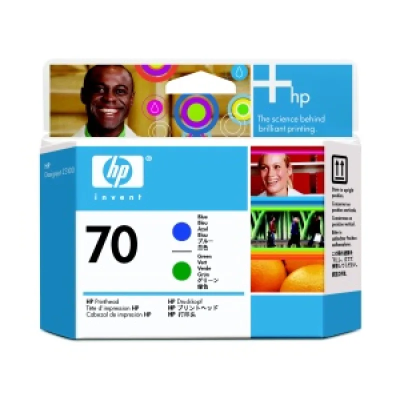 HP no 70 modrá a zelená tisková hlava, C9408A C9408A