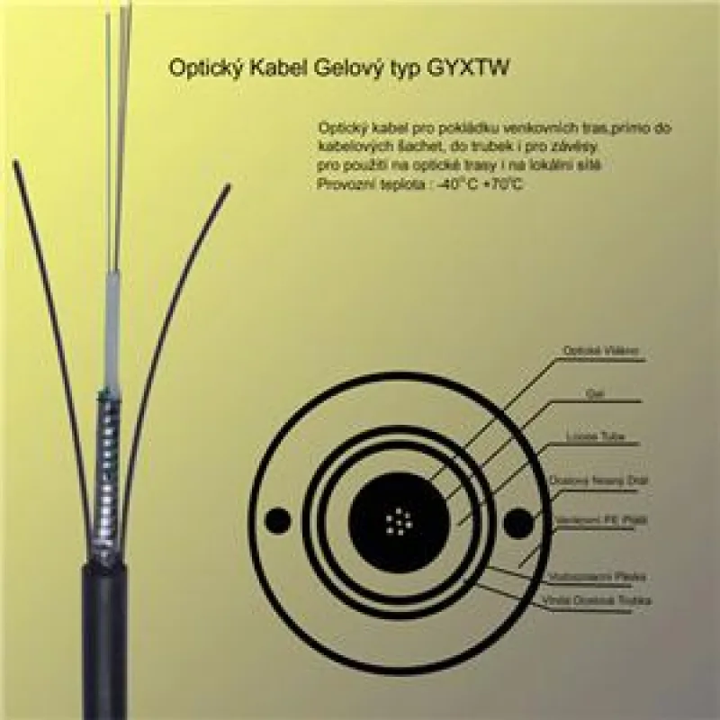 OEM 8vl. 50/125 samonos.optický panceřovaný kabel 2*ocelový drát 7101