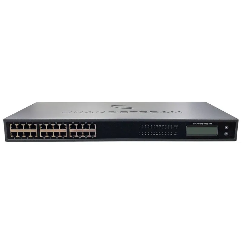 Grandstream GXW4224, VoIP, SIP, 24x FXS, 1x Gbit LAN, grafický displej, 2x RJ21, rack GXW4224
