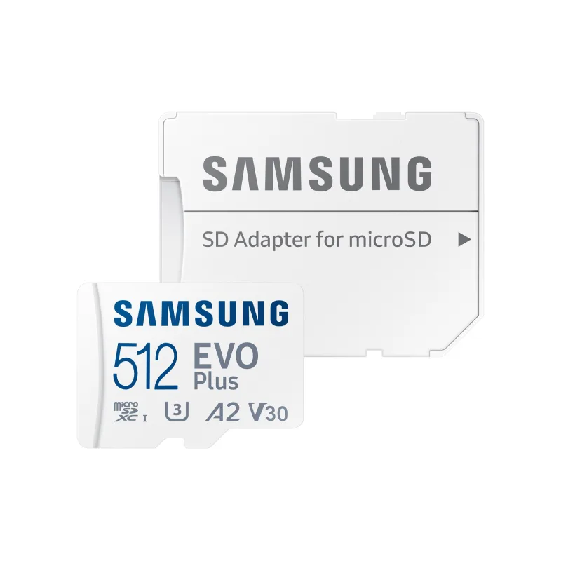 Samsung EVO Plus/micro SDXC/512GB/UHS-I U3 / Class 10/+ Adaptér/Bílá MB-MC512SA/EU