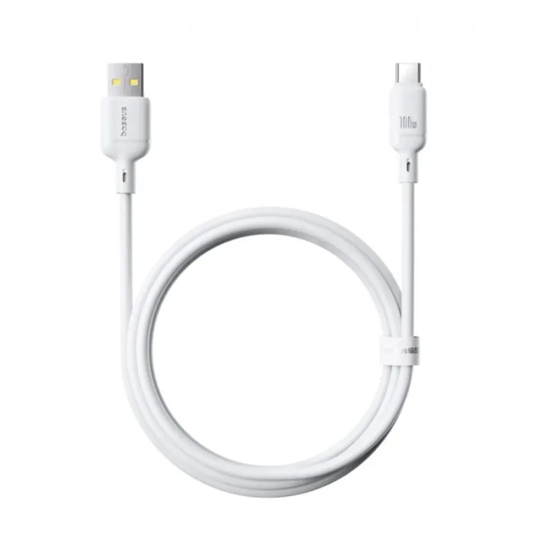 NONAME Baseus Rychlonabíjecí kabel Silky USB/USB-C 1m 100W bílý 6932172668884