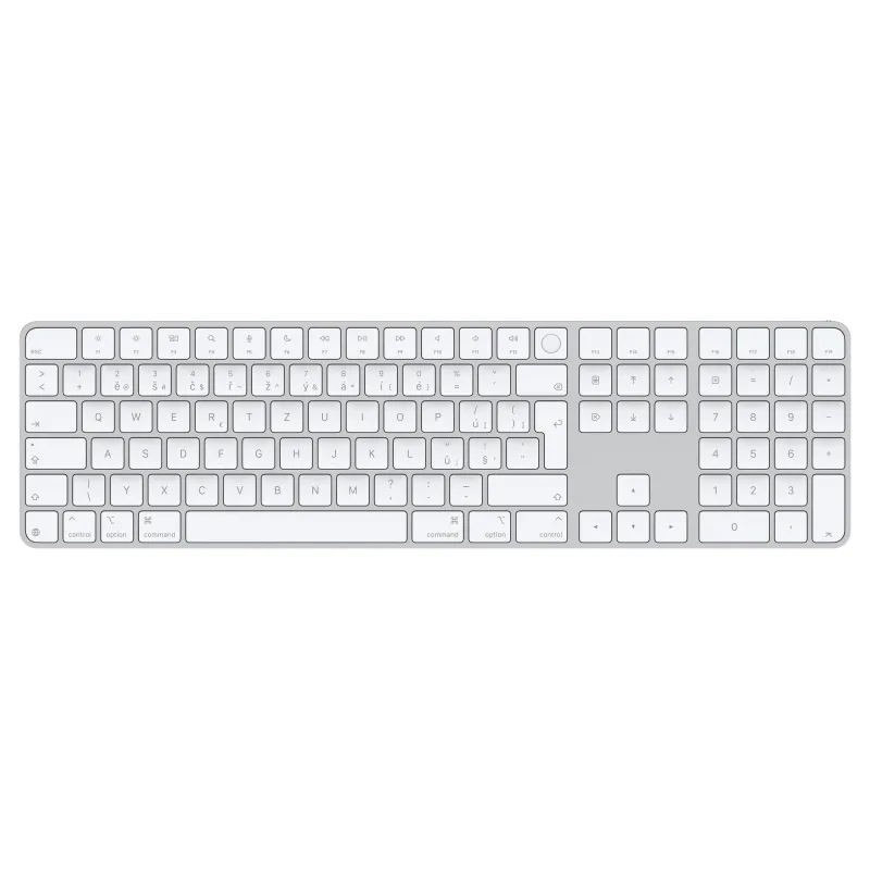 Apple Magic Keyboard Numeric Touch ID/Bezdrátová Bluetooth/CZ layout/Bílá MXK73CZ/A