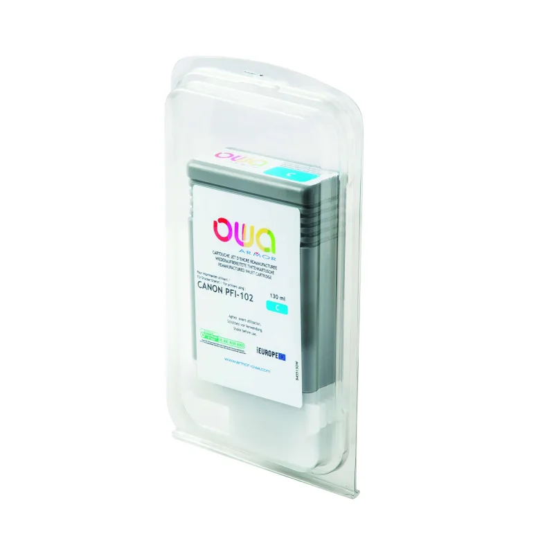 OWA Armor ink-jet kompatibilní s Canon iPF 500/600 cyan, 130ml, komp.s PFI102C B45513OW