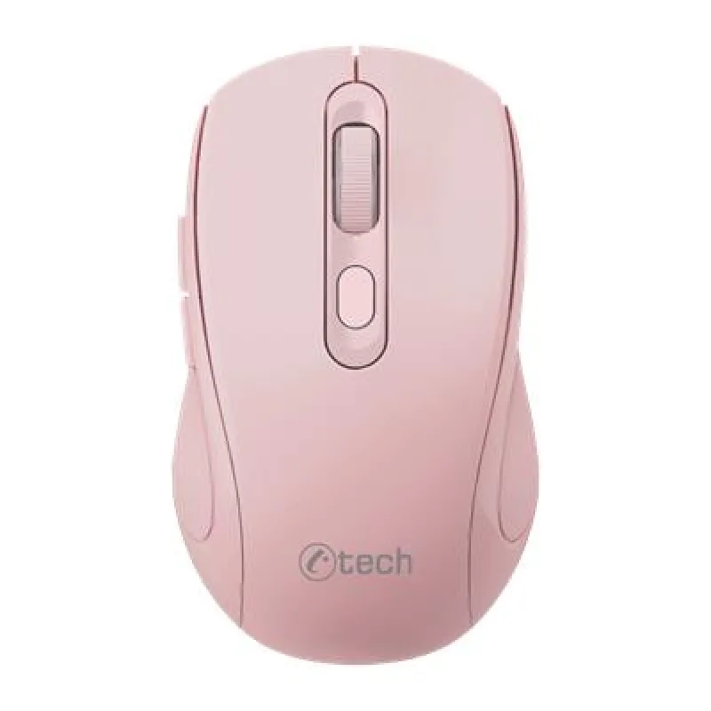 C-TECH WLM-12PK/Ergonomická/Optická/Pro praváky/1 600 DPI/USB+BT/Růžová WLM-12PK