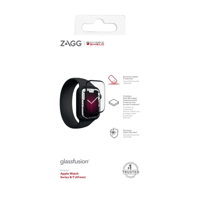 INVISIBLESHIELD ZAGG Invisible Shield Fusion + hybridní sklo Apple Watch 7/8 (41mm) 200308714