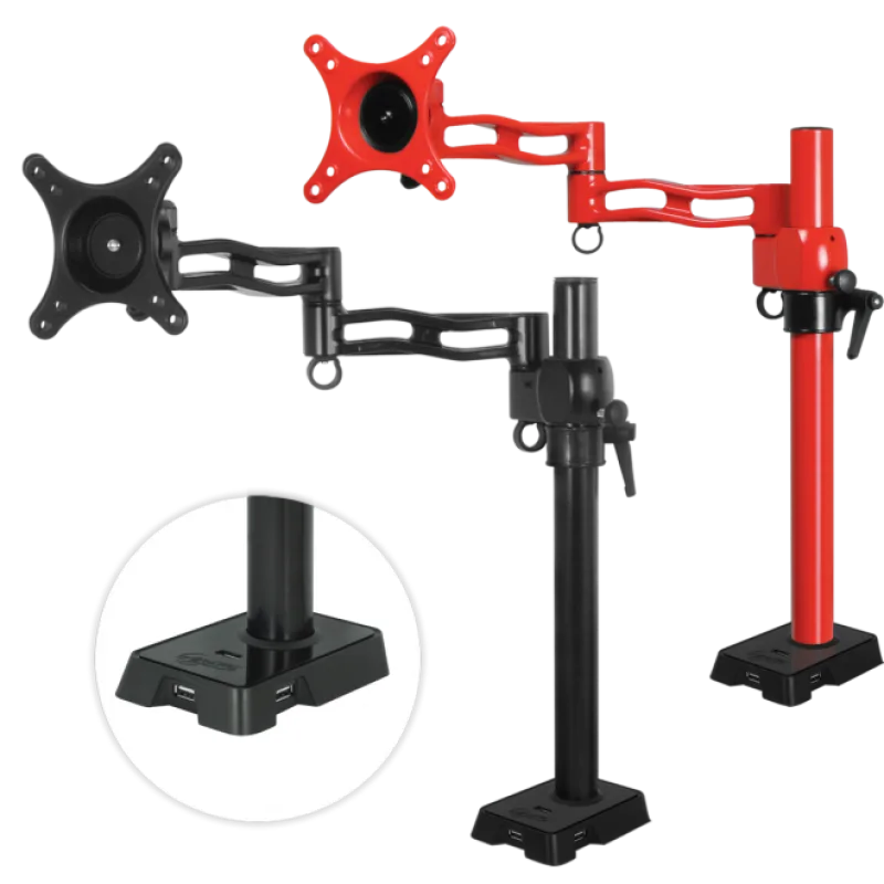 ARCTIC Z1 red - single monitor arm with USB Hub in ORAEQ-MA007-GBA01