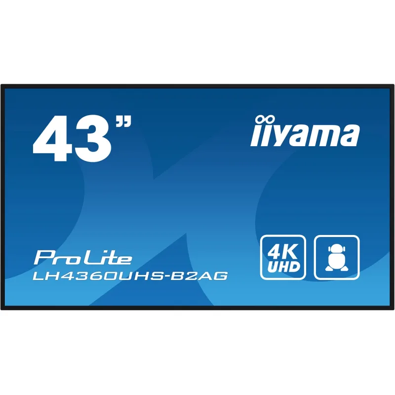 IIYAMA 43" iiyamaLH4360UHS-B2AG:VA,4K UHD,Android,24/7 LH4360UHS-B2AG