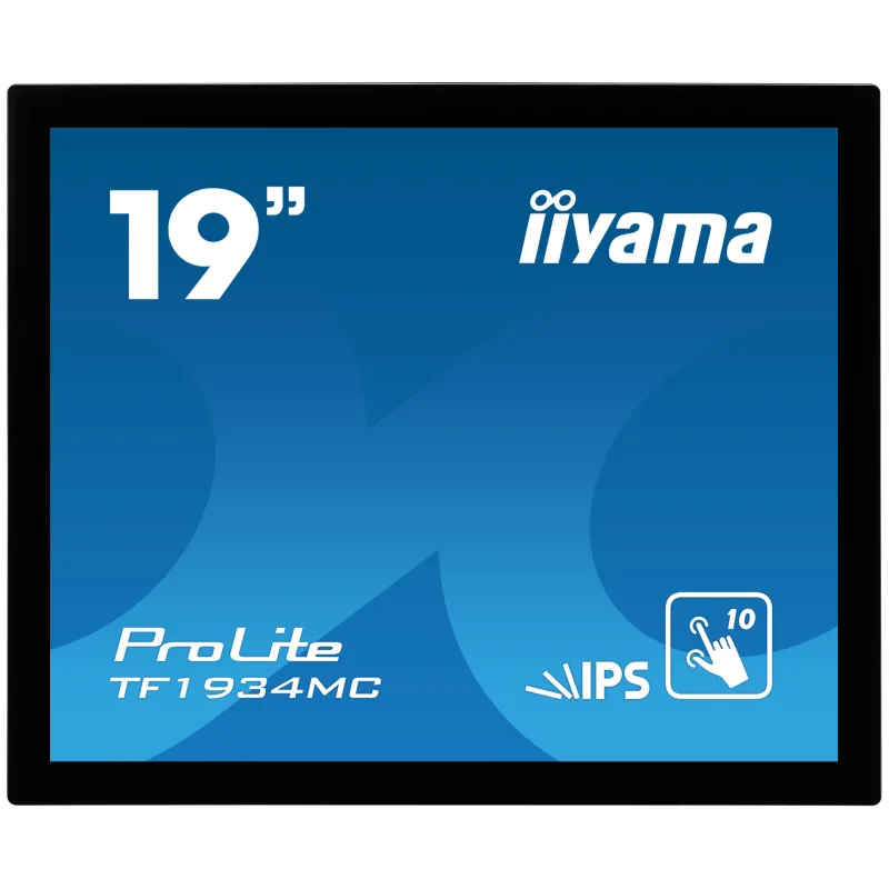19" iiyama TF1934MC-B7X: IPS, 1280x1024, capacitive, 10P, 350cd/m2, VGA, DP, HDMI, IP65, černý TF1934MC-B7X